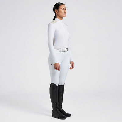 Cavalleria Tosacana Långärmad Tävlingstop Vit/Beige